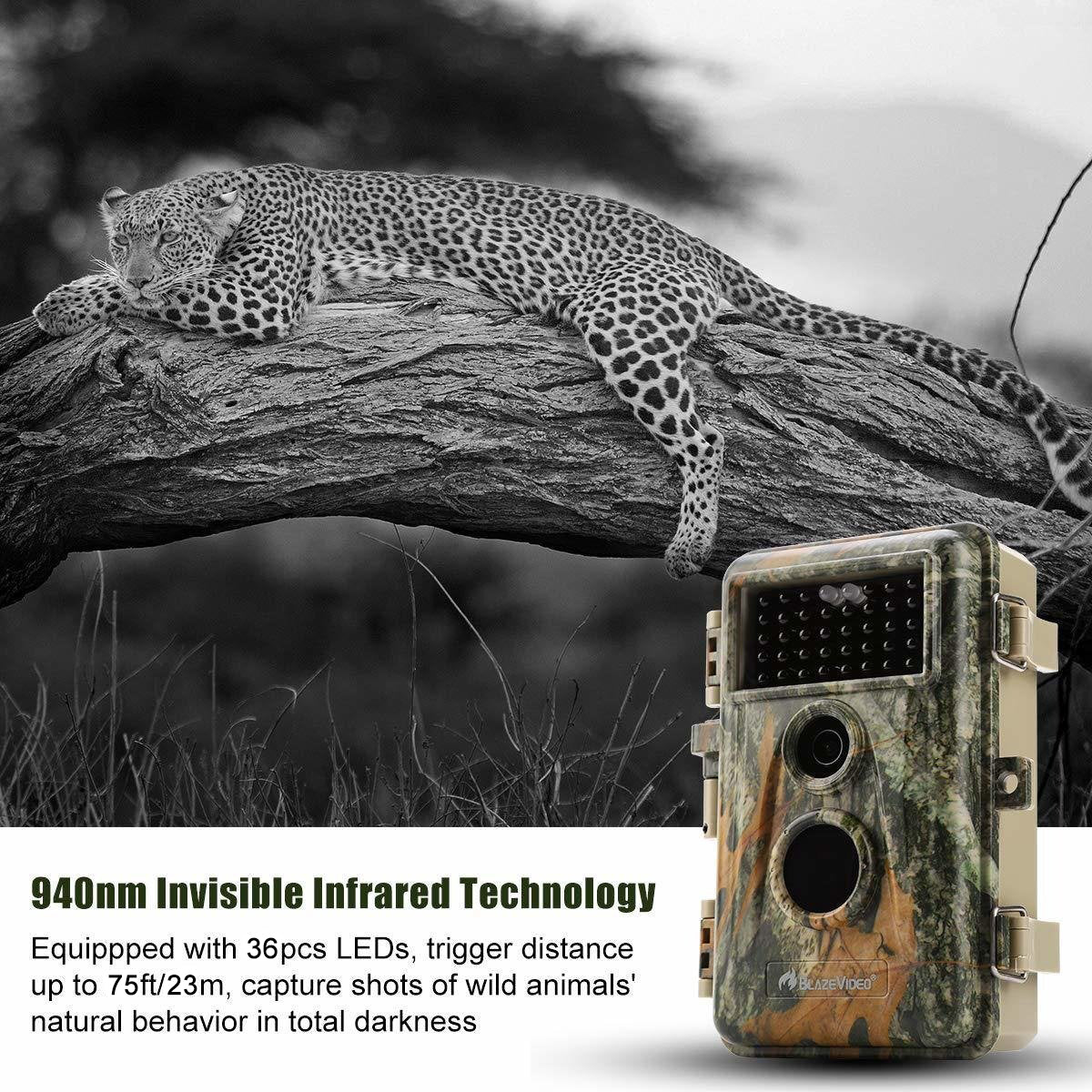 10-Pack Camouflage Game Trail Deer Cameras 64MP 1296P Video Black Flash Night Vision Time Lapse Motion Activated Waterproof Password Protected | A252 Green - Image 8