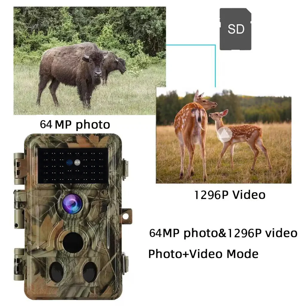 A262 64MP 1296P Video No Glow Motion Activated Waterproof Stealthy Trail Game Cameras for Wildlife Deer Observation & Home Security - Image 6