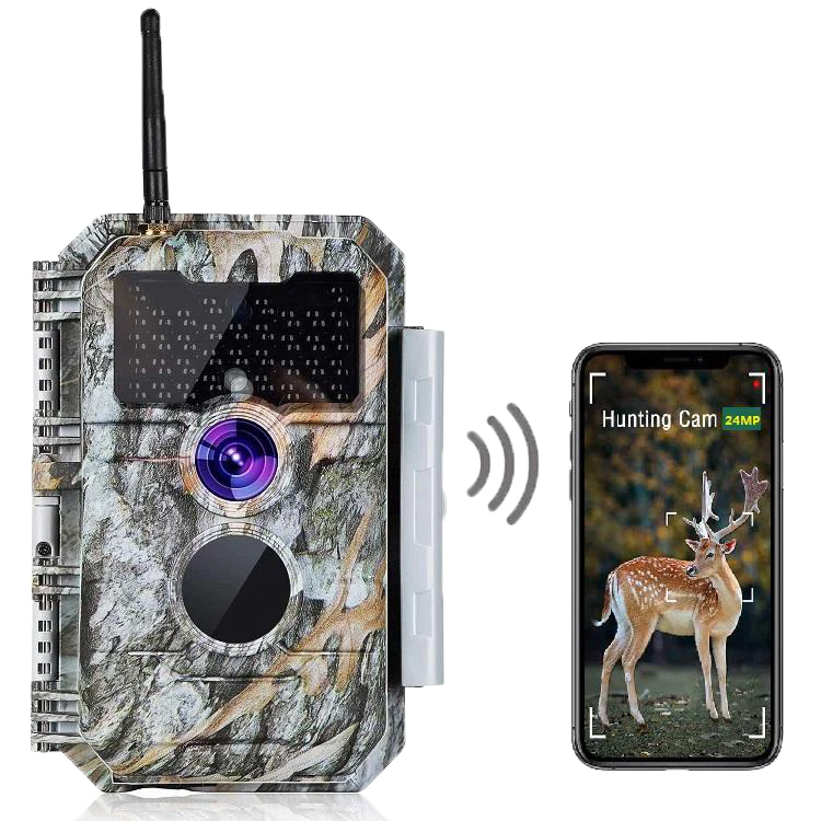 2-Pack Wireless Bluetooth WiFi Game Trail Deer Camera 64MP 1296P Video Night Vision No Glow Motion Activated Waterproof Photo & Video Model | W600 - Image 9