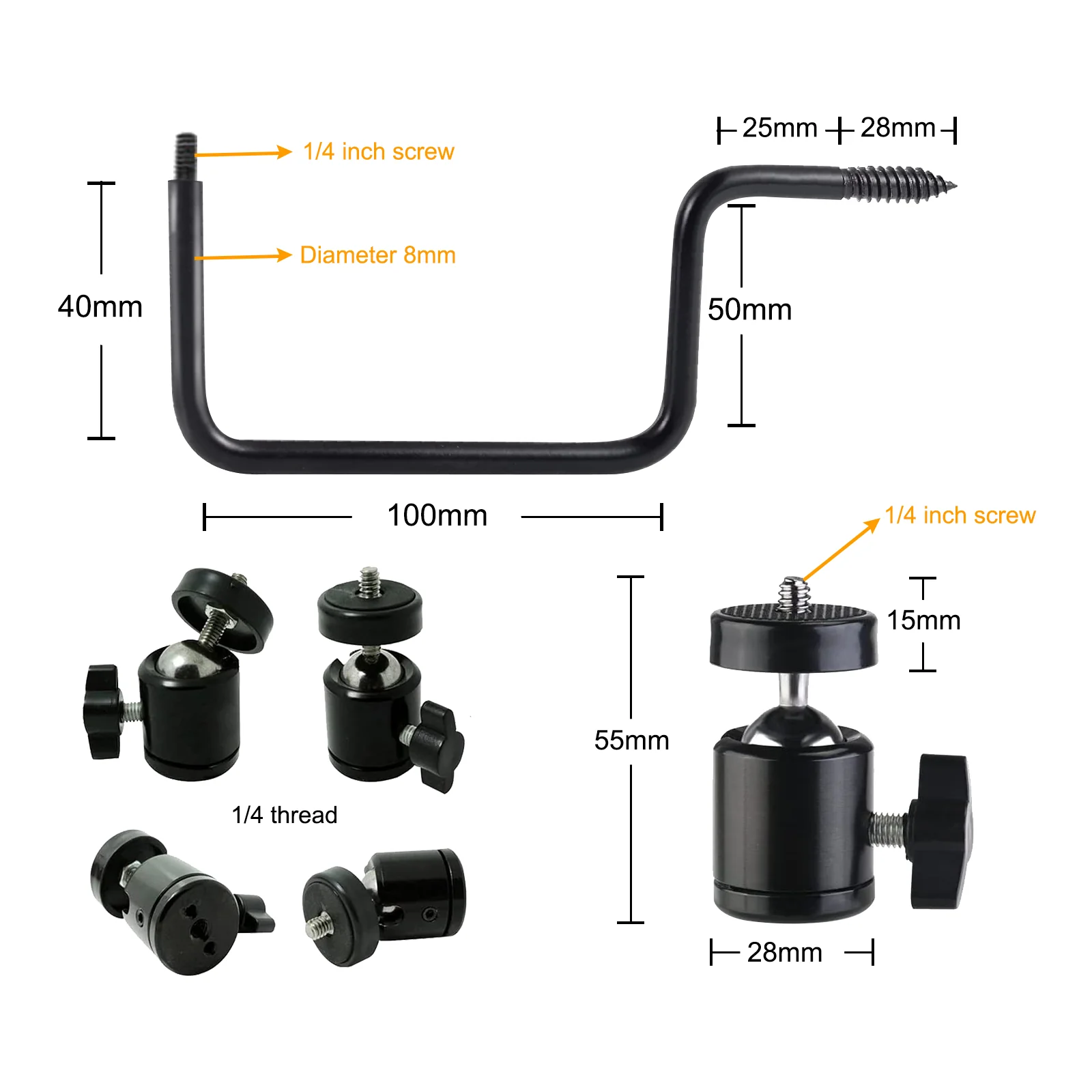 2-Pack Mount Tree Holder, 360 Degree Adjustable Game Camera Mounting Stand - Image 4