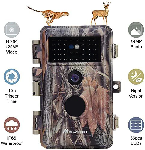 Stealthy Camo Game Trail Deer Observing & Backyard Field Tree Camera 64MP 1296P Night Vision Waterproof Password Protected Photo & Video Mode A252 - Image 11