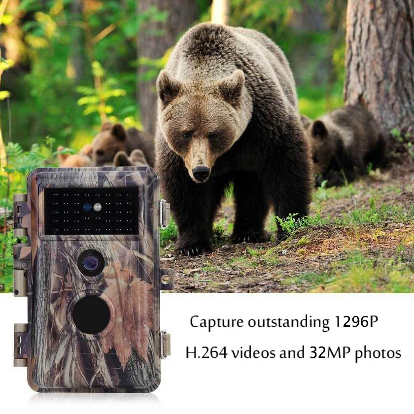 2-Pack No Glow Game Trail Deer Observing Cameras 64MP Photo 1296P Video Motion Activated Waterproof Night Vision Invisiable Infrared Time Lapse | A252 - Image 6