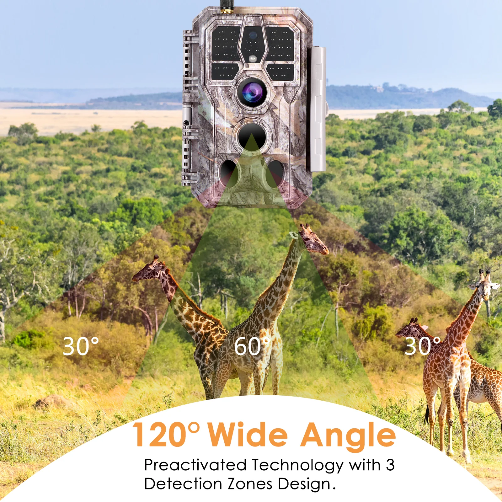 2-Pack Bluetooth Wireless Game & Trail Cameras 64MP for Wildlife Observing & Home or Backyard Security Night Vision Motion Activated Waterproof | A280W - Image 3