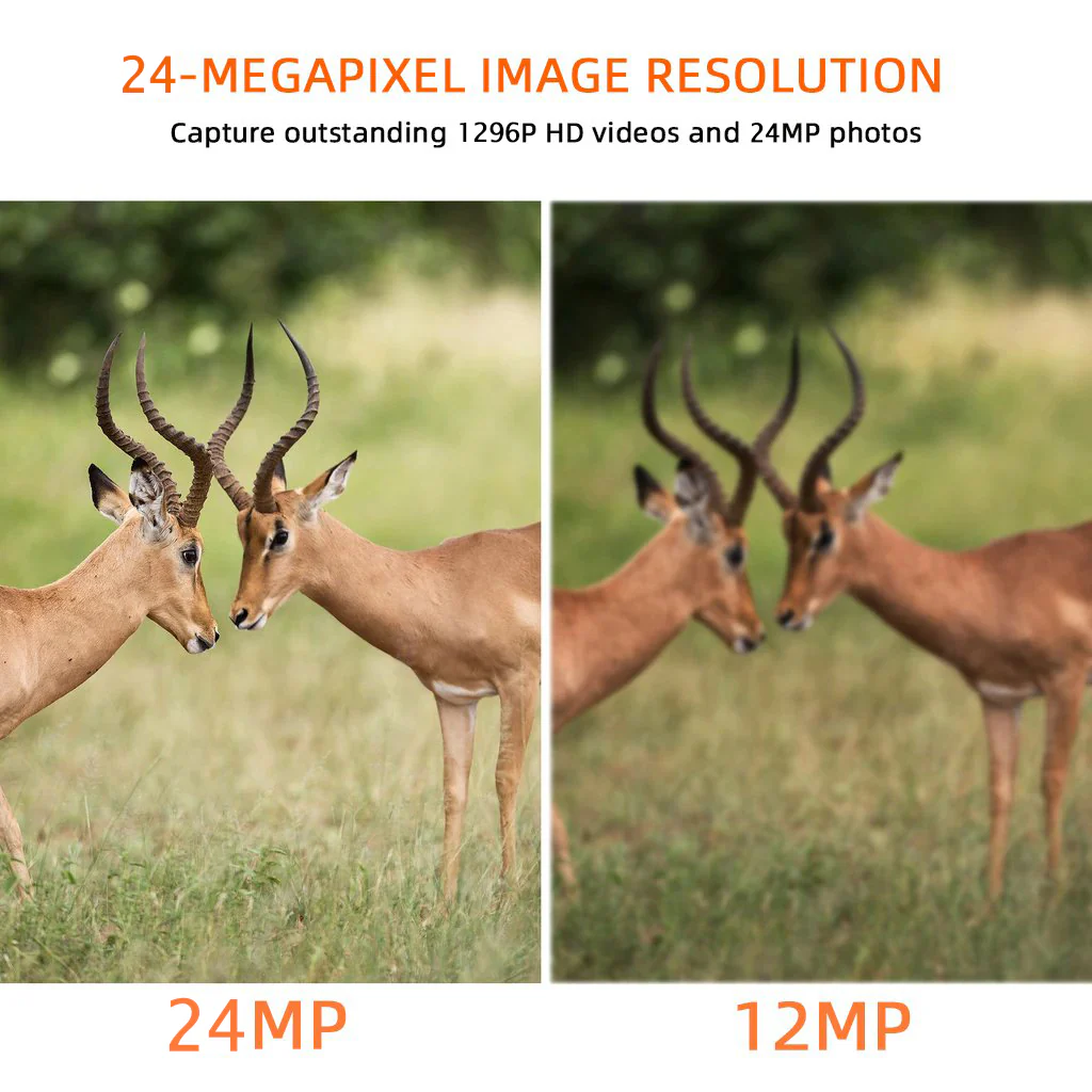 4-Pack Game Deer Trail Cameras Stealthy Camouflage 64MP 1296P Video No Glow Night Vision Waterproof Motion Activated Photo & Video Model Time Lapse - Image 4