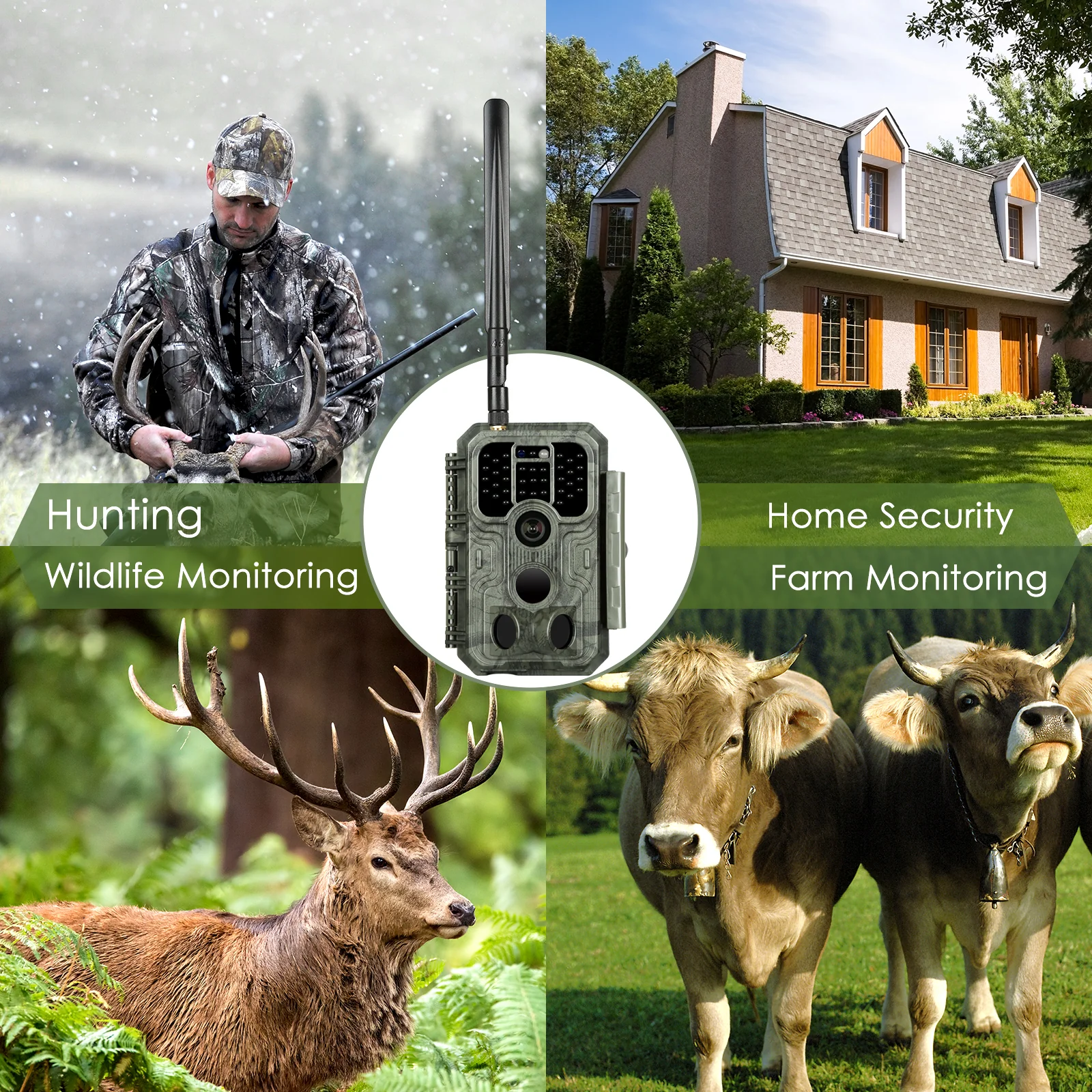 4G LTE Cellular Game & Trail Camera 32MP 1296P 100ft Night Vision Motion Activated Waterproof with SIM Card Sends Picture to Cell Phone | A390G Green - Image 6