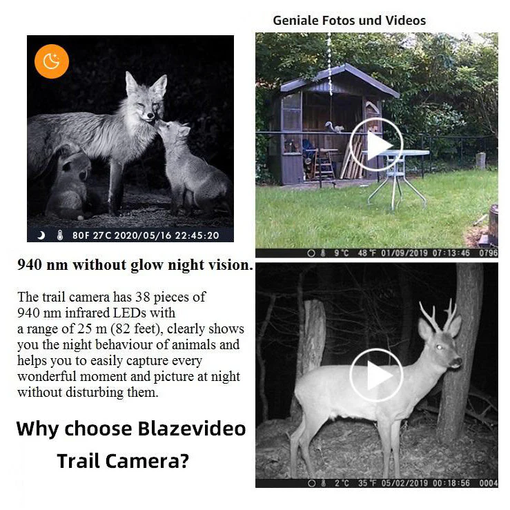 5-Pack Stealthy Camo Trail Observing & Game Deer Cameras HD 64MP 1296P Video 0.1s Trigger Time Motion Activated Waterproof No Glow Night Vision | A262 - Image 13