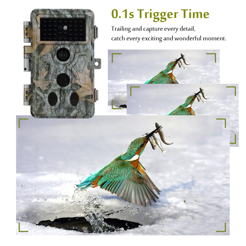 5-Pack Stealthy Camo Trail Observing & Game Deer Cameras HD 64MP 1296P Video 0.1s Trigger Time Motion Activated Waterproof No Glow Night Vision | A262 - Image 8
