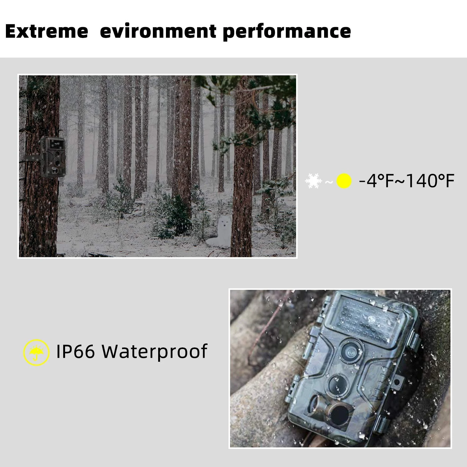5-Pack Camouflage Game Trail & Deer Cameras 64MP Photo 1296P Video with 100ft Night Vision Motion Activated 0.1S Trigger Speed Waterproof No Glow |A323 - Image 7
