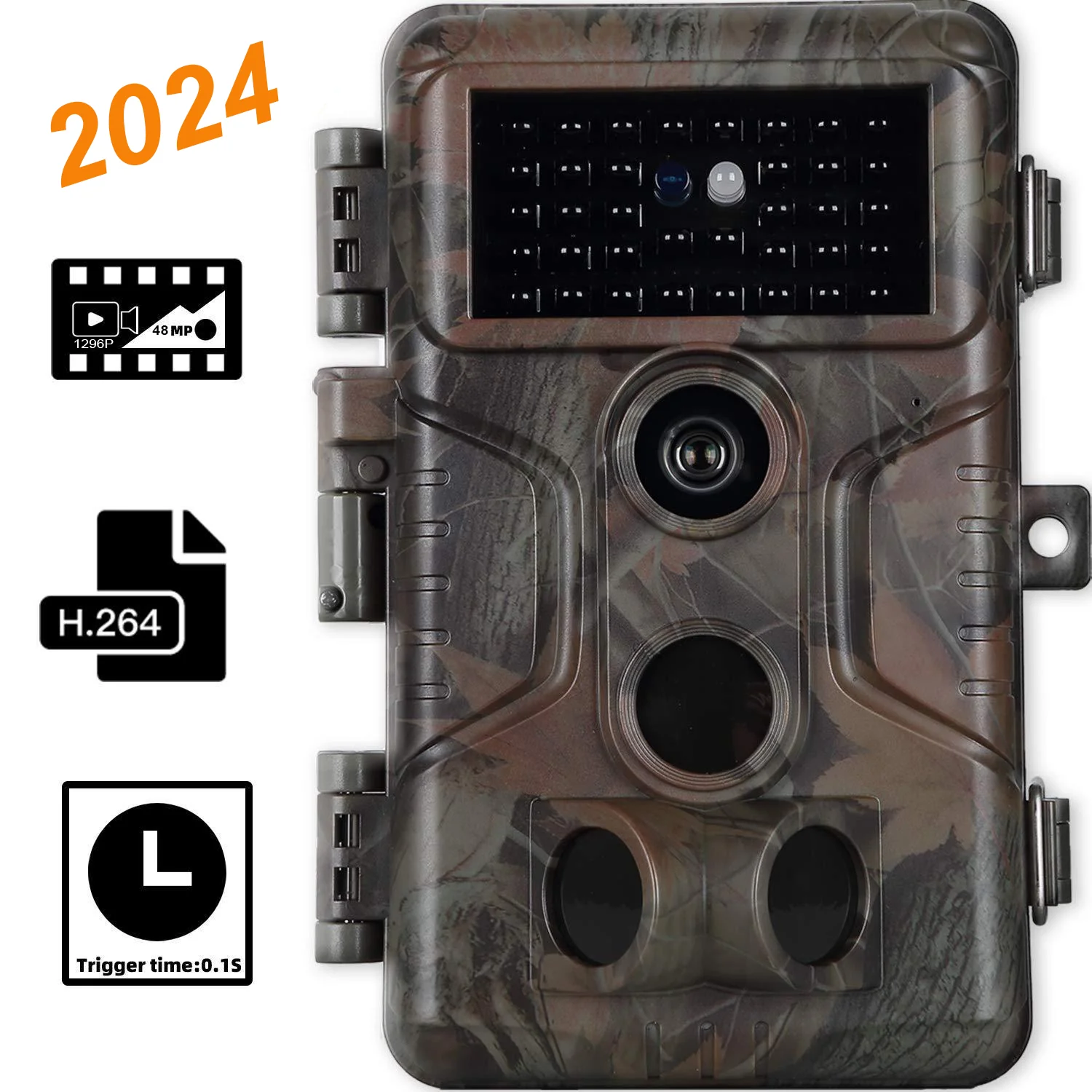 10-Pack Game Trail Deer Wildlife Cameras 64MP MP4 1296P Video 100ft Night Vision Motion Activated 0.1S Trigger Speed Waterproof No Glow Time Lapse | A323 - Image 9