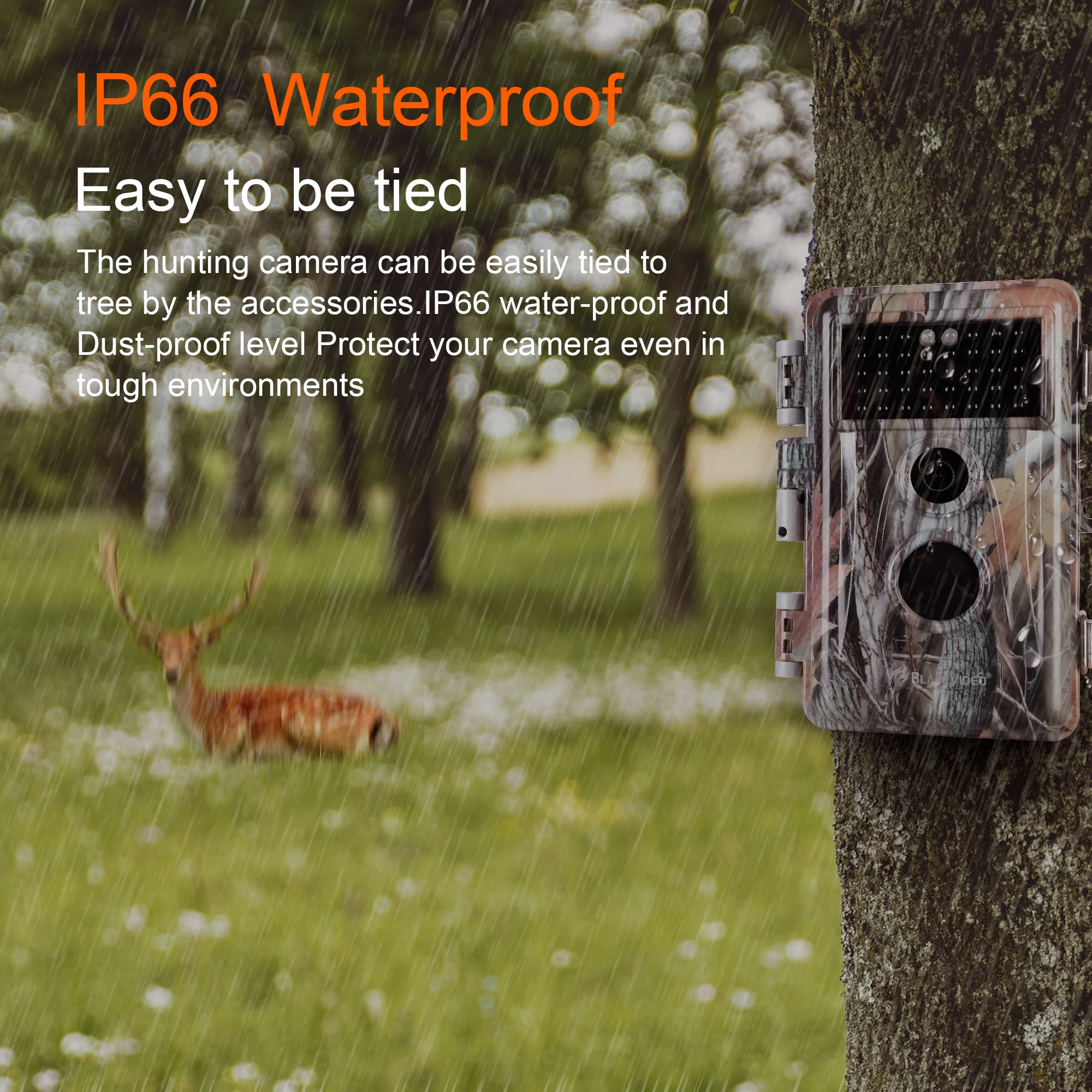 8-Pack No Glow Game & Trail Observing Deer Wildlife Cameras 64MP 1296P Video Night Vision Motion Activated IP66 Waterproof No Glow | A252 - Image 3