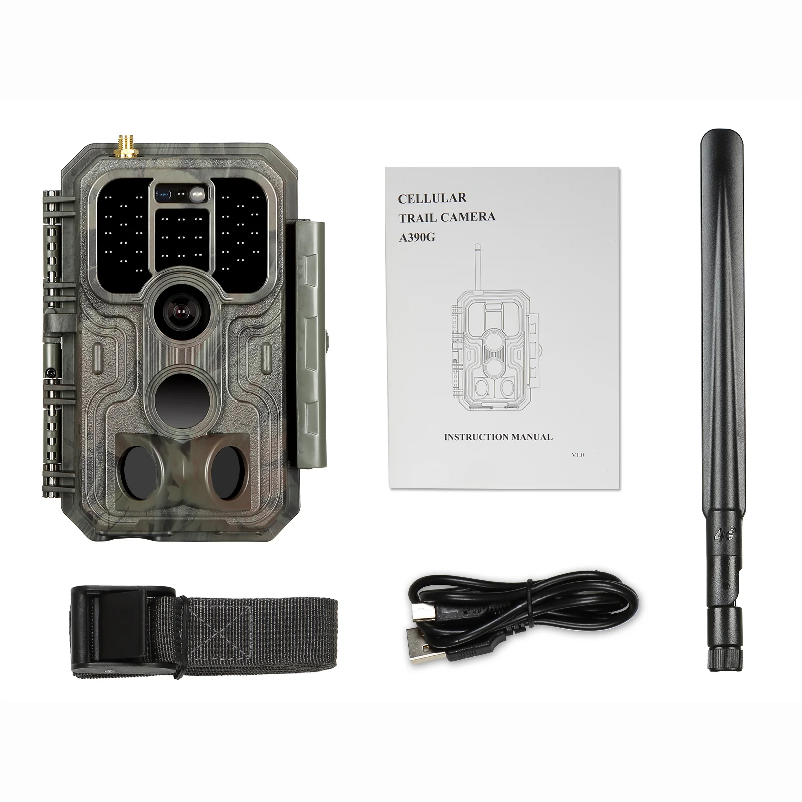 Bundle 4G LTE Cellular Trail Camera 32MP 1296P with SIM Card & 32G SD and Solar Panel Sends Picture to Cell Phone | A390G Red - Image 17
