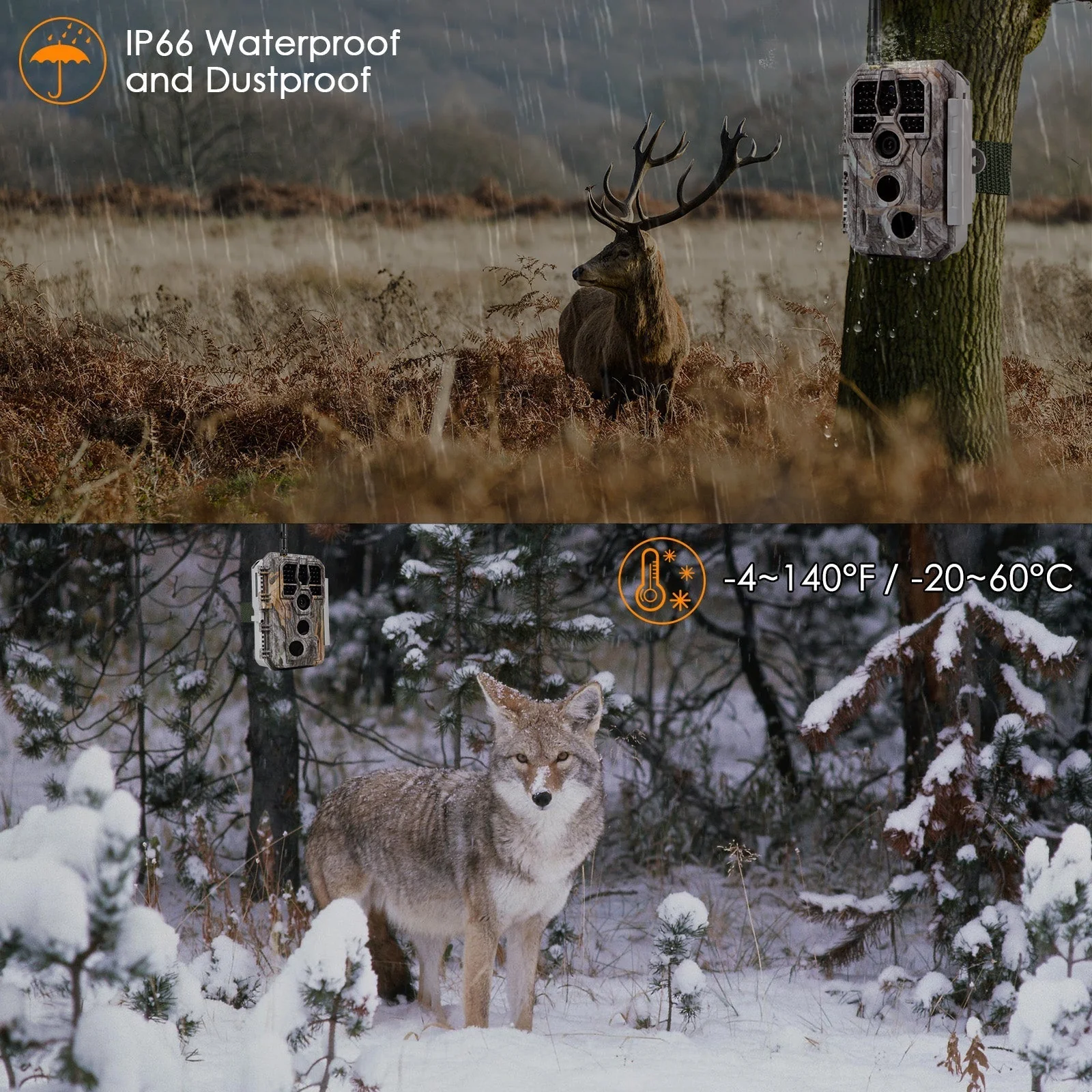 Bundle of Solar Panel and Bluetooth WIFI Trail Cameras 64MP 1296P with Night Vision Motion Activated Waterproof | A280W - Image 7