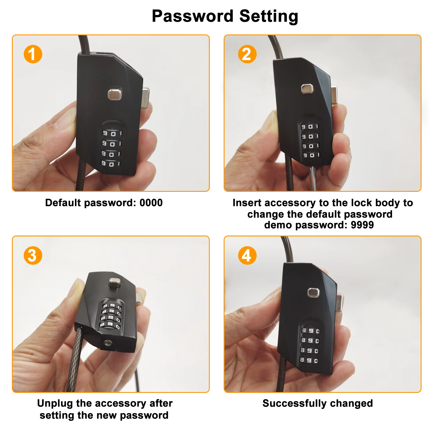 Game Trail Camera Lock Security Lock Password Cable Chain Lock, Metal Protective Lock for Bike Wildlife Cameras Indoor Outdoor - Image 7