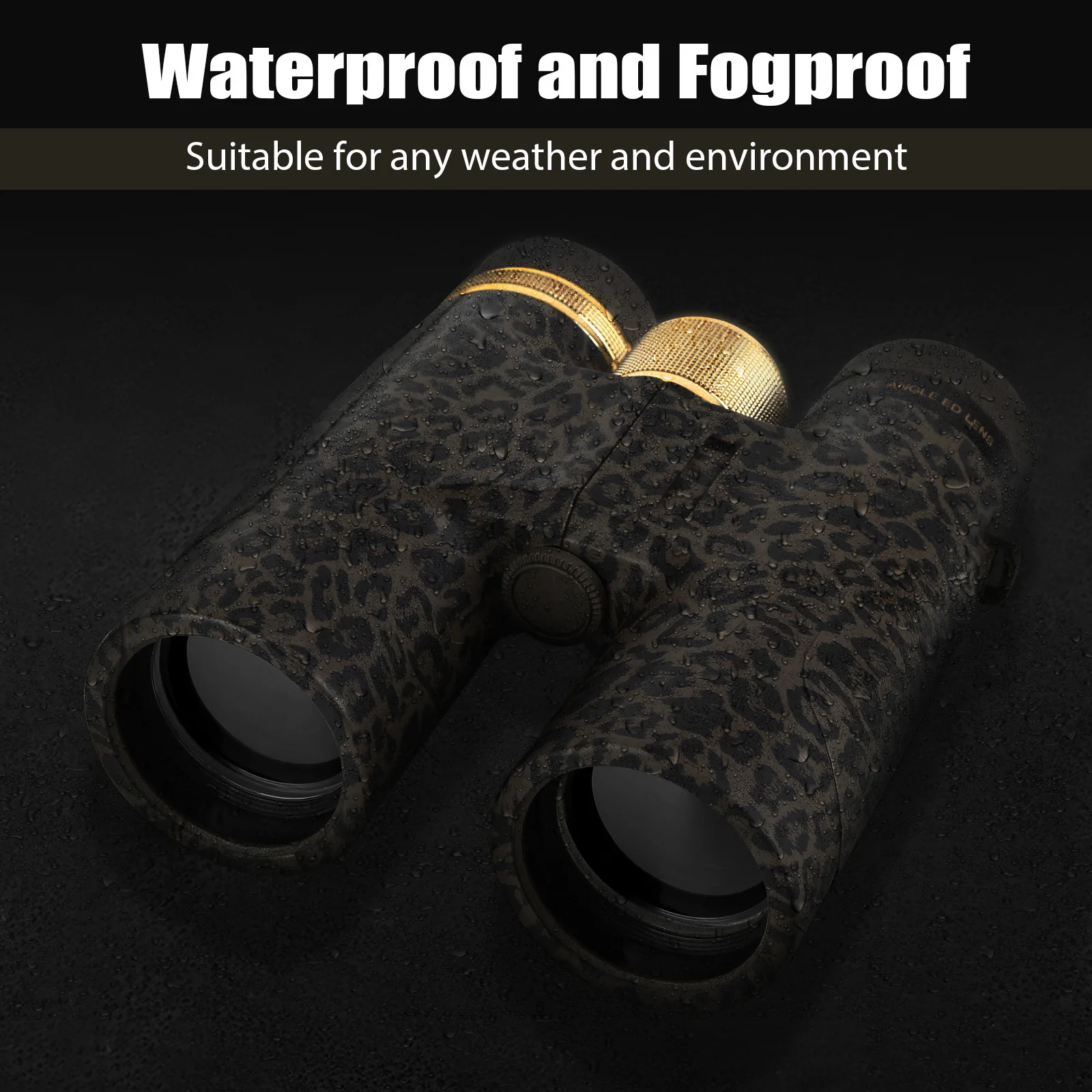 Folgtek Binoculars Adults Telescopes with 12x42 HD Glasses Large Viewangle with Clear Low Night Vision IPX7 Waterproof Multi Coated Field for Outdoor Observation, Camping, Hunting - Image 5