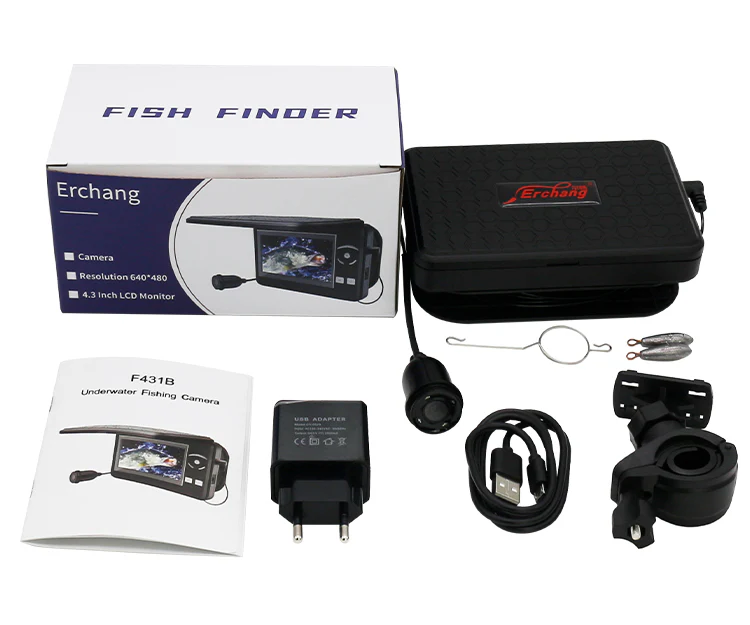 Underwater Fishing Camera, Portable Fish Finder Camera HD 1000 TVL Infrared LED Waterproof Camera with 4.3 Inch LCD Monitor for Ice Lake Sea Boat Kayak Fishing F431B - Image 7